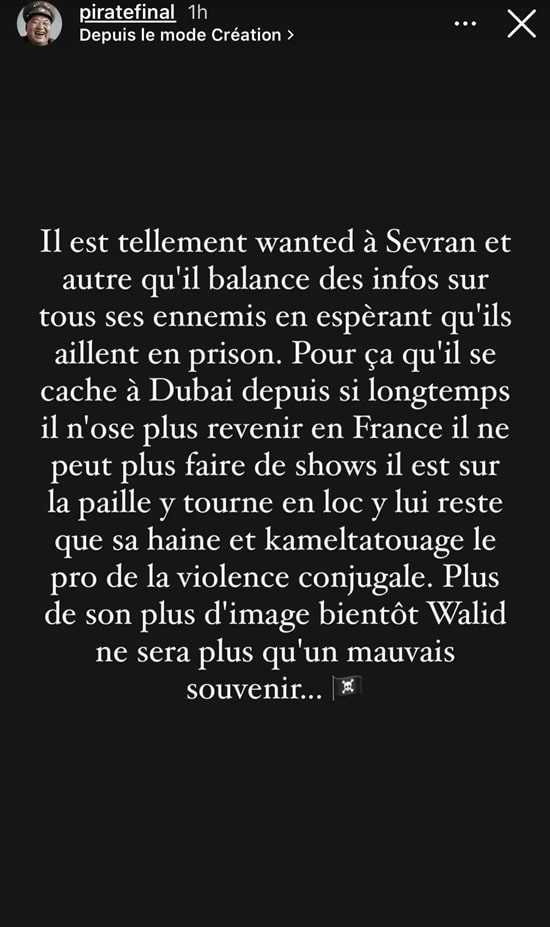 Maes n'ose plus revenir en France d'après Booba
