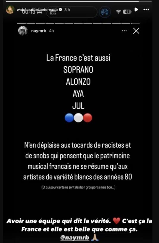 La France c’est aussi Soprano, Alonzo, Aya et Jul, soutient Louane 3