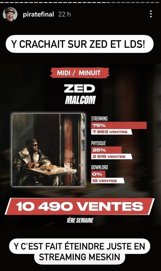 Booba ridiculise les 2 000 ventes du projet de Maes 4