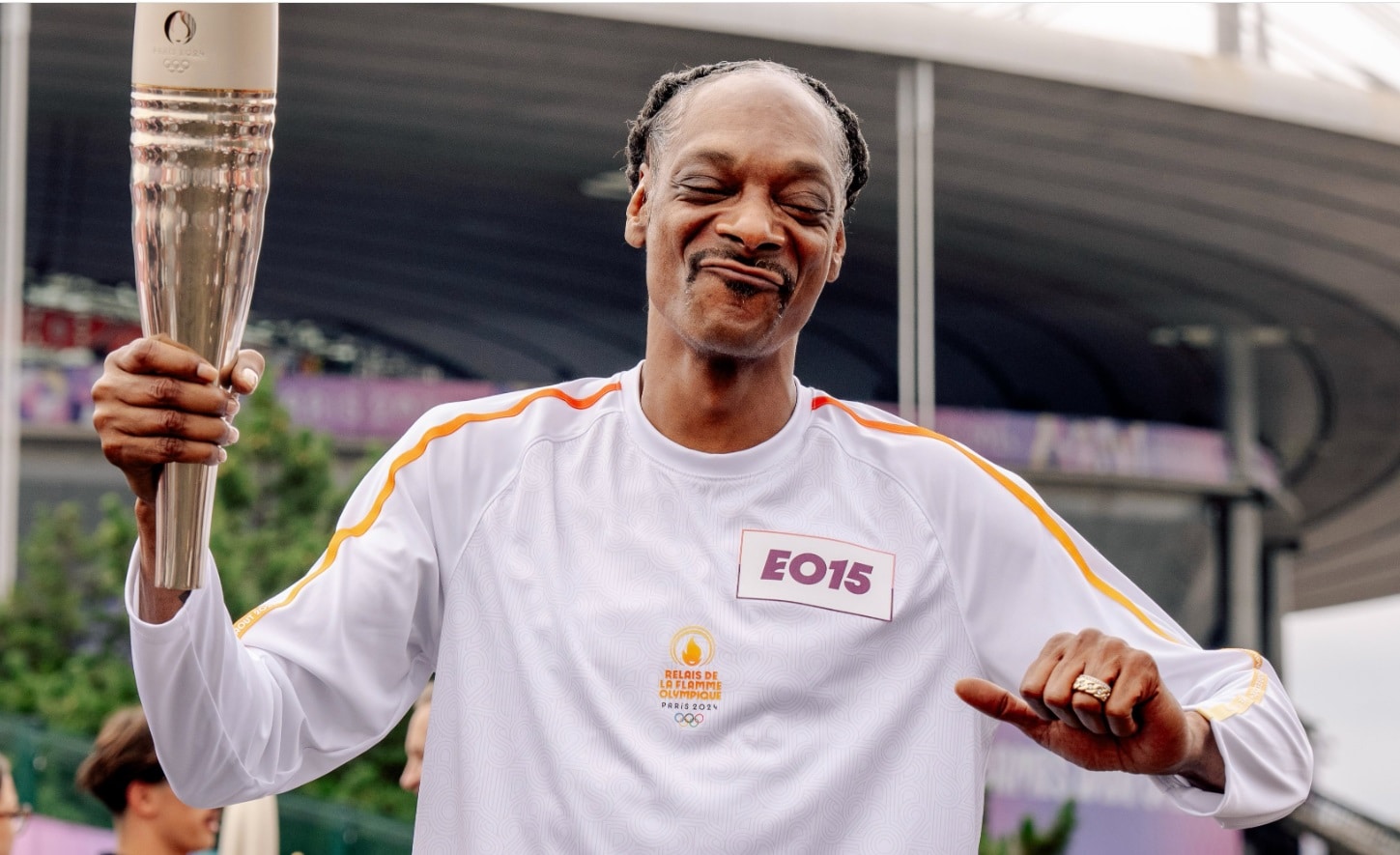 La réaction de Snoop Dogg après avoir porté la flamme dans le 93