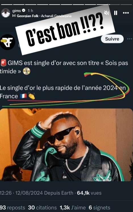 N°1, Gims provoque son ennemi 3