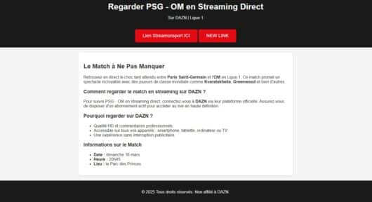 StreamOnSport : où trouver la nouvelle adresse