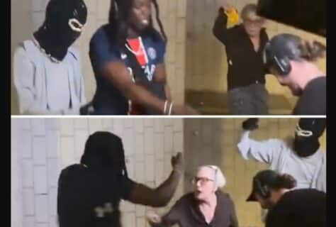 Gazo : une mamie s'ambiance sur le tournage de son clip