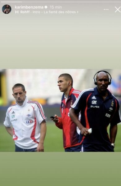 Benzema dédicace Rohff dans une mystérieuse story avec Ribéry et Anelka 2