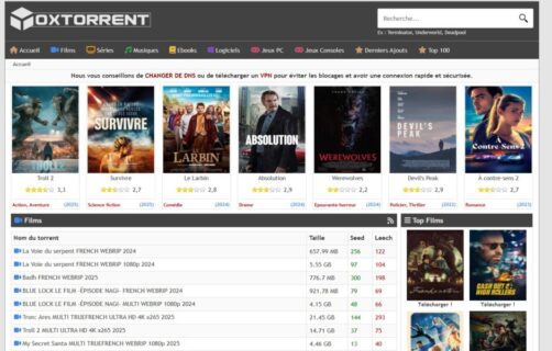 Oxtorrent : la nouvelle adresse au 3 décembre 2025